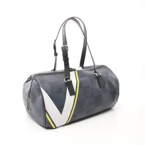 Louis Vuitton Polochon Latitude Bag leather Cobalt Blue Multicolor